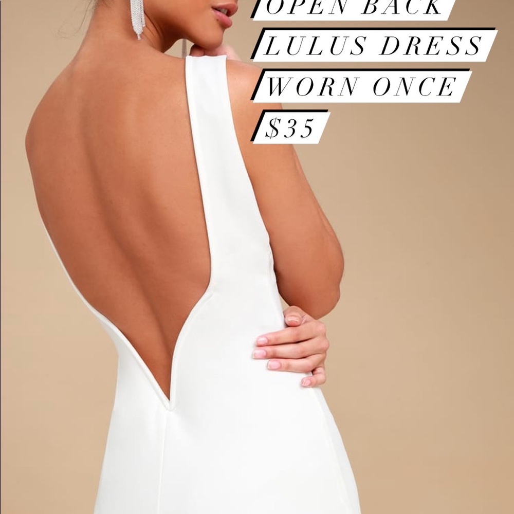 Lulus Fitted Open Back Midi Dress